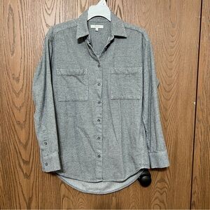 Madewell oversized flannel Sunday shirt medium grey